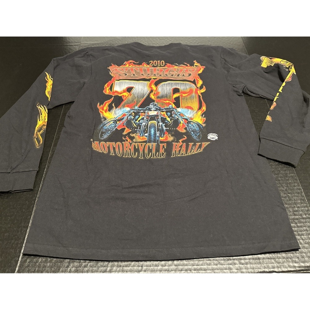 Zing Sturgis Motorcycle Rally 2010 Long Sleeve Shirt With Tags Size Medium - Picture 6 of 8
